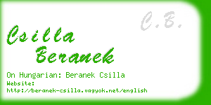 csilla beranek business card
